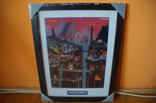 Zdjęcie oferty: Obraz, oprawiony plakat Minecraft - World