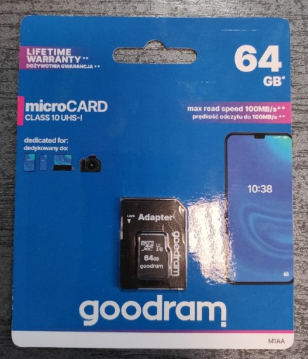 Zdjęcie oferty: Karta GOODRAM Micro SDXC 64 GB CLASS 10 UHS-1