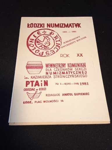 Zdjęcie oferty: Łódzki Numizmatyk Nr 1-4 (141-144)  Rok XX