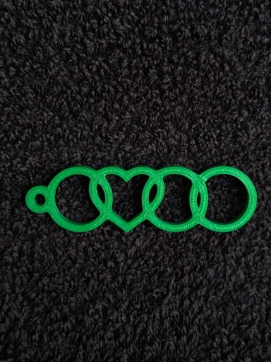 Zdjęcie oferty: Brelok Audi Serce V1 - Druk 3D - Zielony