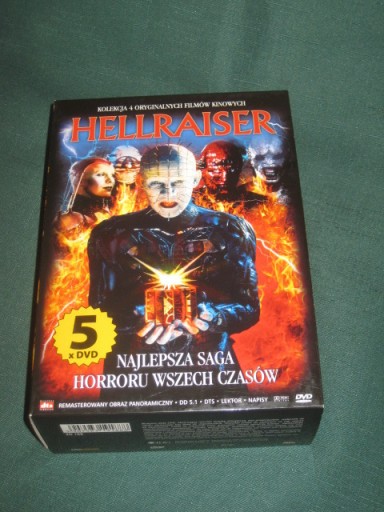 Zdjęcie oferty: HELLRAISER BOX (5 DVD)  NAPISY LEKTOR POLSKI  