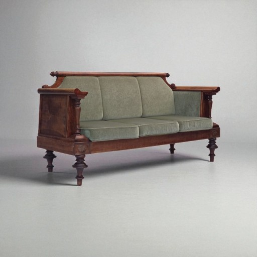 Zdjęcie oferty: Duńska sofa, lata 30. XX w, welur, drewno jesionowe, po renowacji.