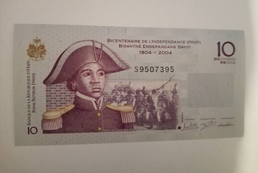 Zdjęcie oferty: Banknot 10 Gourdes - Haitti. 
