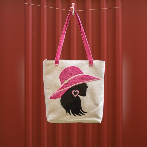 Zdjęcie oferty: Torba na ramiono z rysunkiem kobiety w czapce