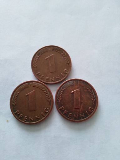 Zdjęcie oferty: Lot monet 1 pfennig RFN 1969 r