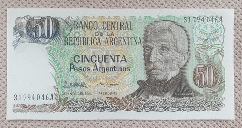 Zdjęcie oferty: Argentyna 50 Pesos UNC