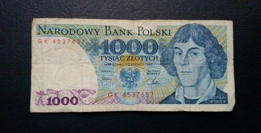 Zdjęcie oferty: Stary banknot Polska 1000 zł 1982 rok PRL 