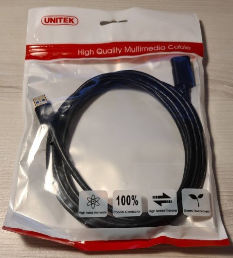 Zdjęcie oferty: Sprzedam przedłużacz UNITEK USB 3.0 2m (Y-C459BBK)