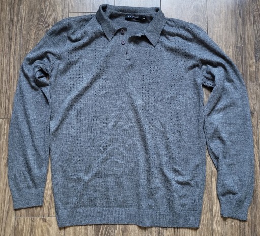 Zdjęcie oferty: sweter polo Bolongaro Trevor M 100% akryl szary