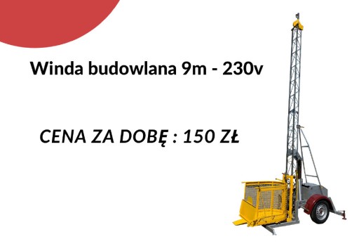 Zdjęcie oferty: Wynajem windy budowlanej 9m-230v