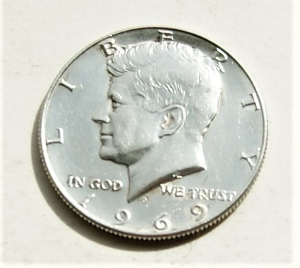 Zdjęcie oferty: 1/2 dolar 1969  half dollar Kennedy srebro Stan!!