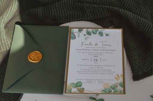 Zdjęcie oferty: Zaproszenie ślubne eukalyptus