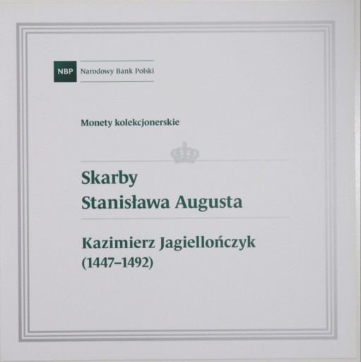 Zdjęcie oferty: Folder NBP Skarby Augusta Kazimierz Jagiellończyk 