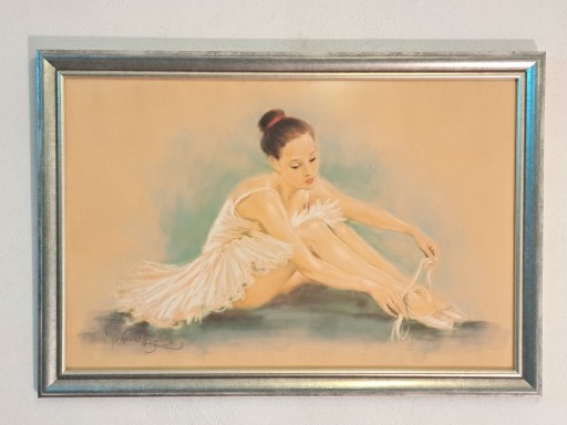 Zdjęcie oferty: Obraz pastele papier prima balerina tancerka