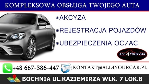 Zdjęcie oferty: Usługi rejestracji pojazdu/akcyza/tłumaczenia dok