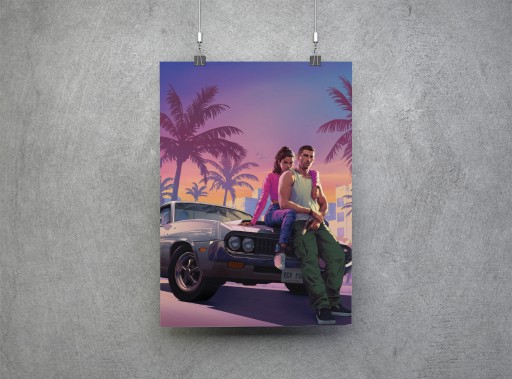 Zdjęcie oferty: Wyjątkowy Plakat z Motywem z Gry "GTA6" -  A2