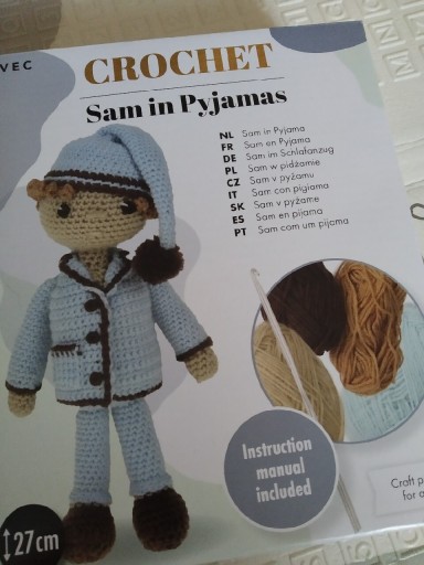 Zdjęcie oferty: Zestaw do Amigurumi szydełko - chłopiec w piżamie