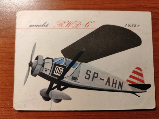 Zdjęcie oferty: Pocztówka kartka Samolot RWD-6 1932 Ruch 1967