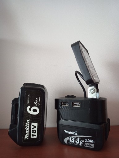 Zdjęcie oferty: Halogen do Makita BL1830 BL1430 z USB lampa