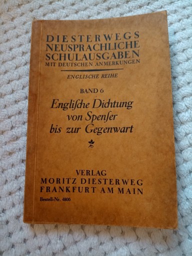 Zdjęcie oferty: Englische Dichtung von Spencer po niemiecku