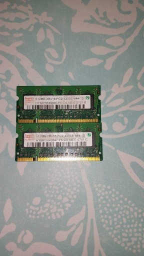 Zdjęcie oferty: Pamieć RAM 2x 512MB PC2-4200S-444-12