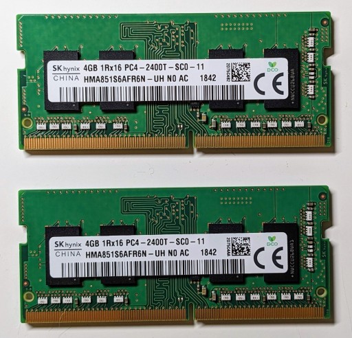 Zdjęcie oferty: Pamięć RAM SODIMM DDR4 2400 Mhz 2x4gb