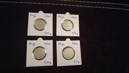 Zdjęcie oferty: 50 groszy 1923 rok - komplet 4 sztuki 