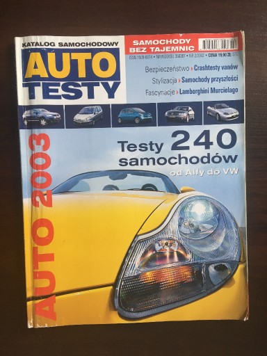 Zdjęcie oferty: Katalog Auto Testy 2003