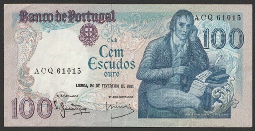 Zdjęcie oferty: Portugalia 100 escudos 1981 - stan 2/3