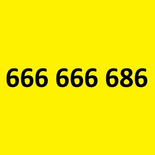 Zdjęcie oferty: 666 666 686 ZŁOTY NUMER 666666686