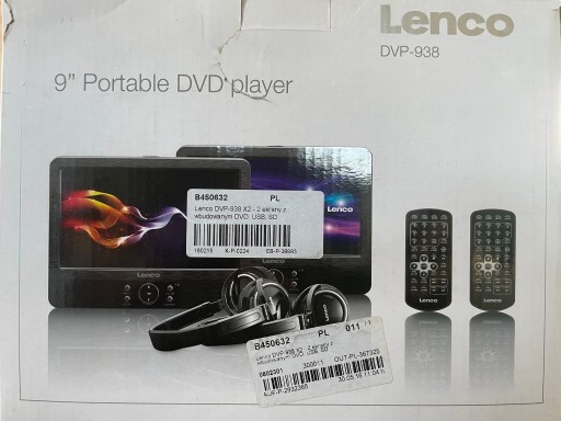 Zdjęcie oferty: Lenco DVP-938 9” odtwarzacz DVD USB SD 2 zagłówki