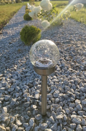 Zdjęcie oferty: Lampka solarna szklana kula 10 glamour 2w1 Wisząca