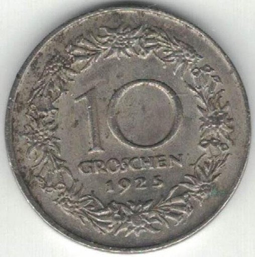 Zdjęcie oferty: Austria 10 groszy groschen 1925  22 mm  nr 2