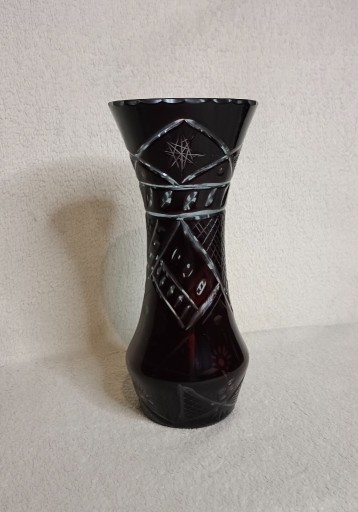 Zdjęcie oferty: Kryształowy wazon, rubinowy