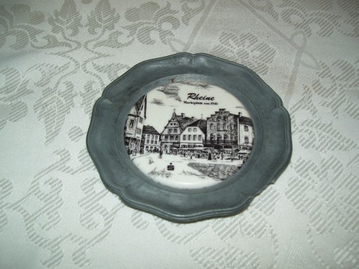 Zdjęcie oferty: CYNOWO-PORCELANOWY SPODEK RHEINE MARKTPLATZ