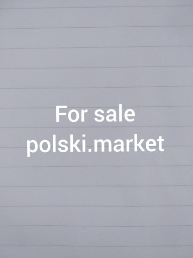 Zdjęcie oferty: Sprzedam domenę polski.market