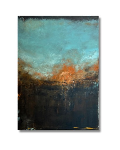 Zdjęcie oferty: Obraz abstrakcyjny "Tamtego świtu" 50 x 70 cm na płótnie ręcznie malowany 