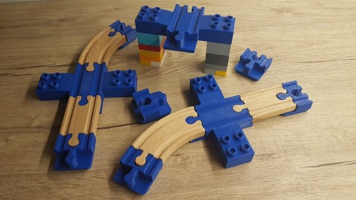 Zdjęcie oferty: Adapter 5 x Lego Duplo 3 x most toru drewnianego 