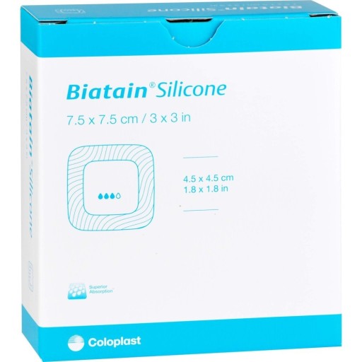 Zdjęcie oferty: Biatain Silicone AG  7,5x7,5cm OPATRUNEK  10SZTUK