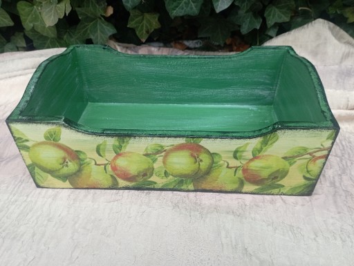 Zdjęcie oferty: Pojemnik skrzyneczka drewno jabłka WYPRZEDAŻ