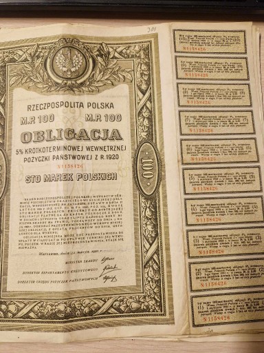 Zdjęcie oferty: STO MAREK POLSKICH OBLIGACJA 1920