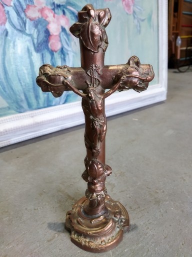 Zdjęcie oferty: OZDOBNY METALOWY KRZYŻ Z JEZUSEM KRUCYFIKS 30cm