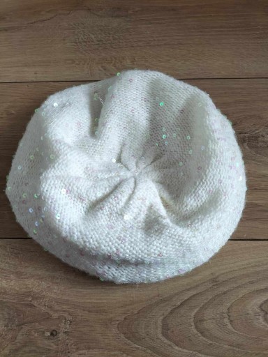 Zdjęcie oferty: Kremowy beret w cekiny H&M