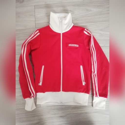 Zdjęcie oferty: Bluza damska Adidas czerwon S oldschool rozpinana 