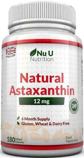 Zdjęcie oferty: Naturalna Astaksantyna 12 mg 180 kaps.żel.miękkich