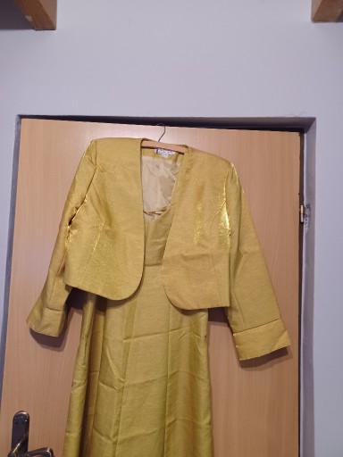 Zdjęcie oferty: Sukienka  długa z bolerkiem złota, rozm. 38
