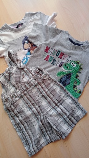 Zdjęcie oferty: 2 x t-shirt, spodenki, chłopiec  9 -12 m-cy  86cm