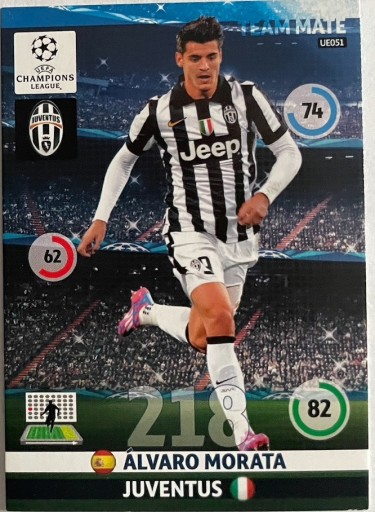 Zdjęcie oferty: karta Alvaro Morata, Panini, UEFA, Champions Leagu