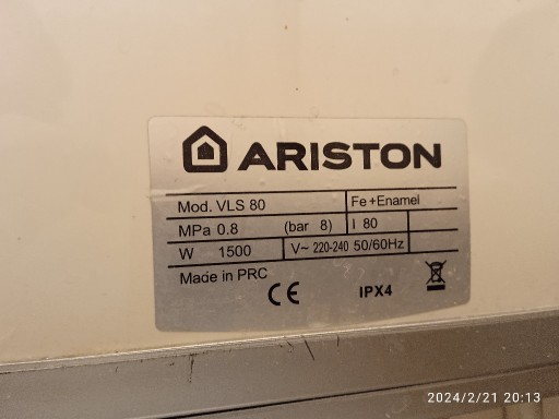 Zdjęcie oferty: Bojler Ariston 80 L.