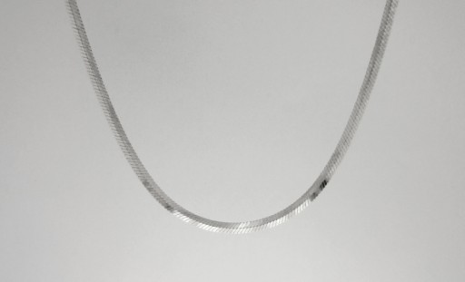 Zdjęcie oferty:  Srebrny łańcuszek 50 cm, żmijka kwadratowa